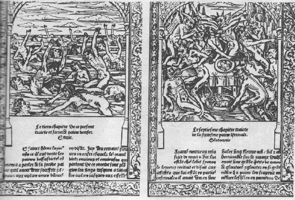 Иллюстрации к божественной комедии Данте. Из рукописи 14 века
